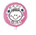 *BABY GIRL* 粉紅色鋁箔氣球(小朋友生日 百日宴合用)